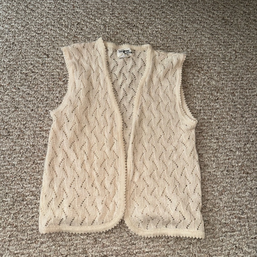 Vintage cream sweater vest